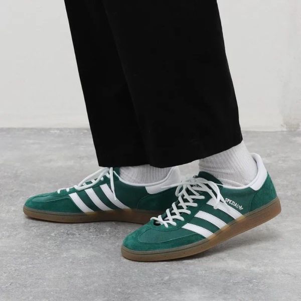 Adidas Handball Spezial Collegiate Green Gum 復古白綠 麂皮 焦糖底 低筒 德訓鞋 板鞋 