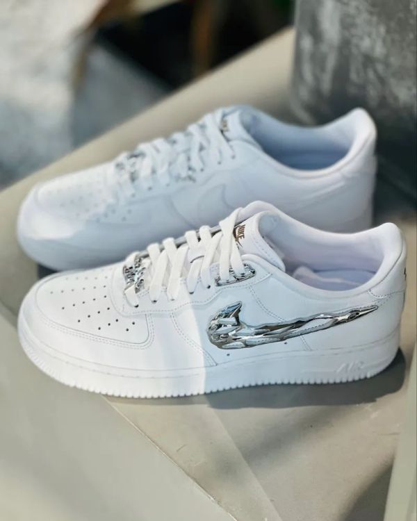 【預購】【訂製款】Nike Air Force 1 液態銀鉤 熔化銀 AF1 休閒鞋 