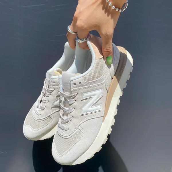 New Balance 574 Legacy Cream 杏仁奶油 米白橘 淺咖色 麂皮 復古休閒鞋 