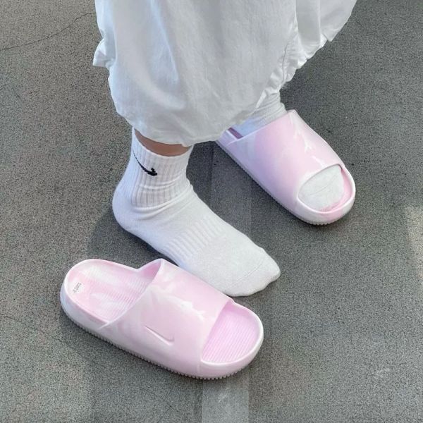 Nike Calm Slide Marble Pink Foam 大理石粉 防水拖鞋 暈染 淺粉色 一體式 防滑 厚底 涼鞋 