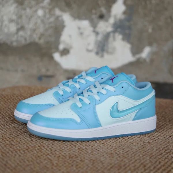 【預購】Nike Air Jordan 1 Low GS 冰藍果凍勾 珠光 冰底 