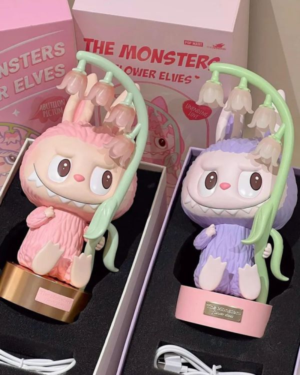 【預購】<官方正版授權>The Monsters LABUBU 風鈴花 小夜燈 泡泡瑪特 紫色 粉色 