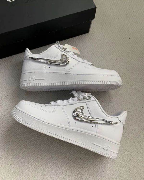 【預購】【訂製款】Nike Air Force 1 液態銀鉤 熔化銀 AF1 休閒鞋 