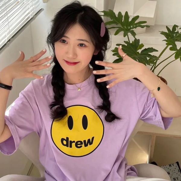 【預購】Drew house FW22 mascot ss tee 小賈斯汀 笑臉 綠色 薰衣草草 