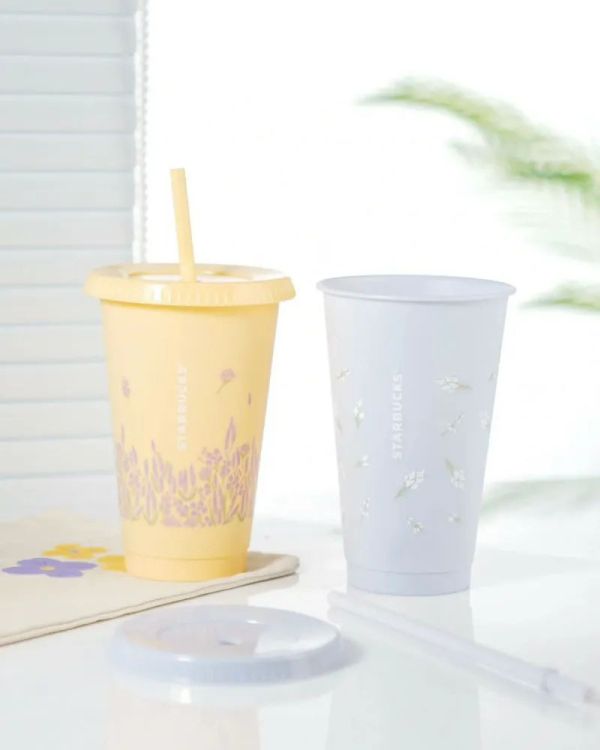 【預購】Starbucks 星巴克 夏日清新碎花 吸管杯 多巴胺 花花三連杯 三色一組 