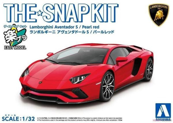 【倉庫現貨】1/32 Snap Kit 12-C 藍寶堅尼Aventador S 珍珠紅 1/32 Snap Kit 12-C 藍寶堅尼Aventador S 珍珠紅