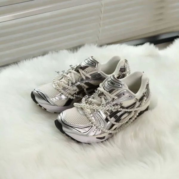 【預購】Asics Gel-Kayano 14 Y2K 巴黎時裝同款 金屬銀 復古 白銀 珍珠鍊 