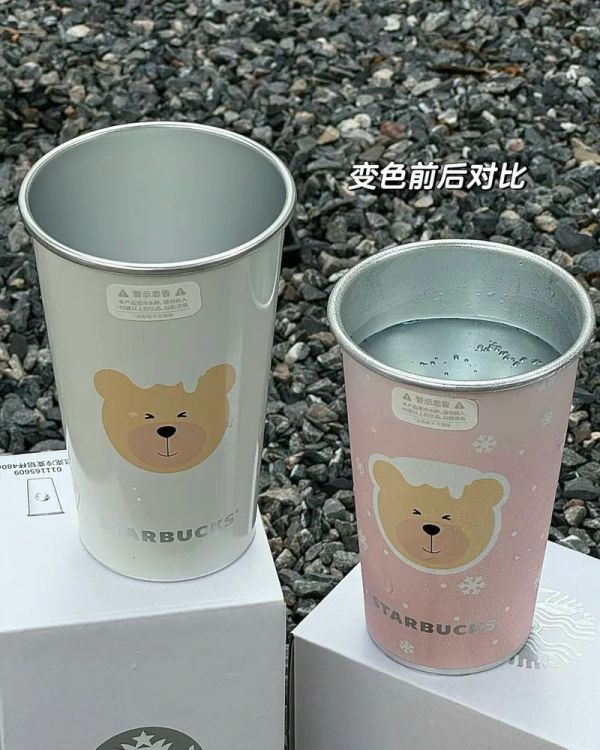 星巴克 Starbucks 遇冷變色杯 小熊 冷變杯 冷水杯 環保杯 共3款 