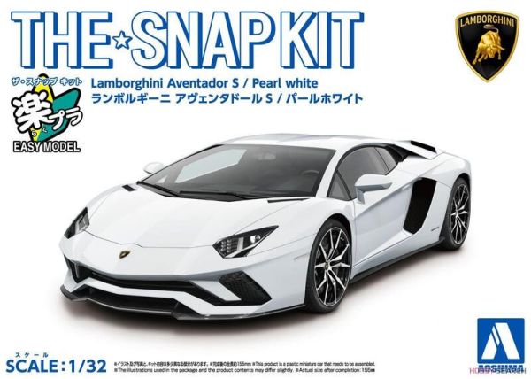 【現貨】1/32 Snap Kit 12-A 藍寶堅尼Aventador S 珍珠白 【現貨】1/32 Snap Kit 12-A 藍寶堅尼Aventador S 珍珠白