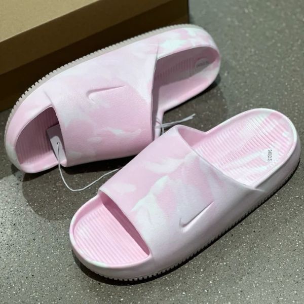 Nike Calm Slide Marble Pink Foam 大理石粉 防水拖鞋 暈染 淺粉色 一體式 防滑 厚底 涼鞋 