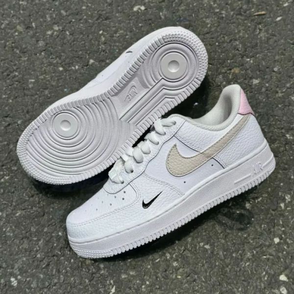 Nike Air Force 1 Low Tumbled Pink 櫻花奶油 小勾 荔枝皮 燕麥 咖啡 粉白 AF1 低筒休閒鞋 