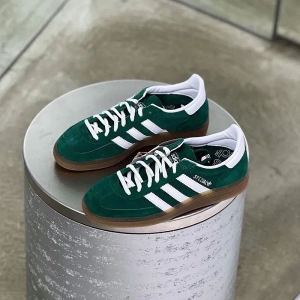 Adidas Handball Spezial Collegiate Green Gum 復古白綠 麂皮 焦糖底 低筒 德訓鞋 板鞋 