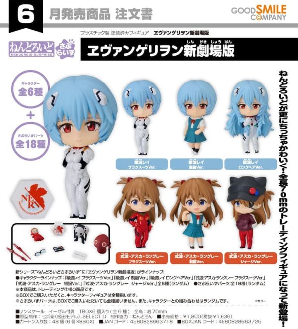 【0127KK】預購 驚喜黏土人 福音戰士新劇場版 一中盒6入 驚喜零件隨機 驚喜黏土人 福音戰士新劇場版 一中盒6入 驚喜零件隨機