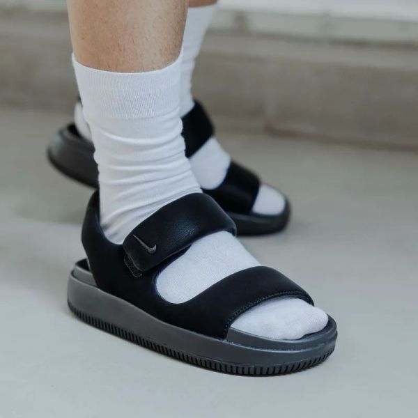 【預購】Nike Calm Sandal Black 全黑 厚底 麵包 涼鞋 泡棉 魔鬼氈 拖鞋 