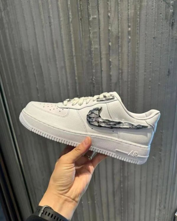 【預購】【訂製款】Nike Air Force 1 液態銀鉤 熔化銀 AF1 休閒鞋 