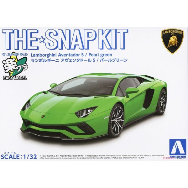 【現貨】1/32 Snap Kit 12-D 藍寶堅尼Aventador S 珍珠綠 【現貨】1/32 Snap Kit 12-D 藍寶堅尼Aventador S 珍珠綠