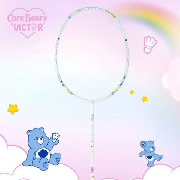 【預購】VICTOR X Care Bears聯名系列羽球拍(ARS-CBC 4U 白青) 