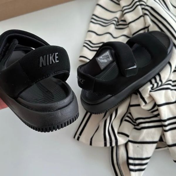 【預購】Nike Calm Sandal Black 全黑 厚底 麵包 涼鞋 泡棉 魔鬼氈 拖鞋 