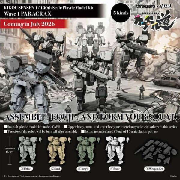 【0420KK】預購 Threezero 轉蛋道 機甲戰線 1/100 扭蛋模型 第一彈套組(一套6個) 約6cm Threezero 轉蛋道 機甲戰線 1/100 扭蛋模型 第一彈套組(一套6個) 約6cm