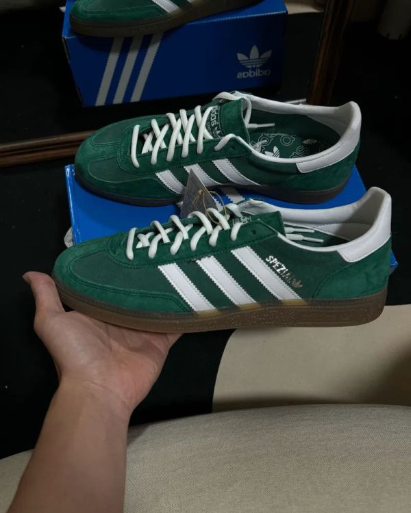 Adidas Handball Spezial Collegiate Green Gum 復古白綠 麂皮 焦糖底 低筒 德訓鞋 板鞋 