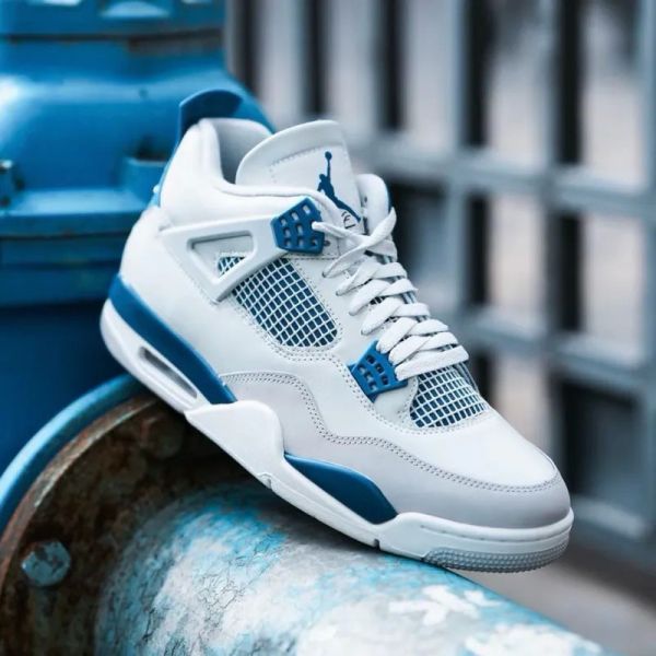 Nike Air Jordan 4 Retro Industrial Blue 軍隊藍 白藍灰 經典復刻 AJ4 2024年版 