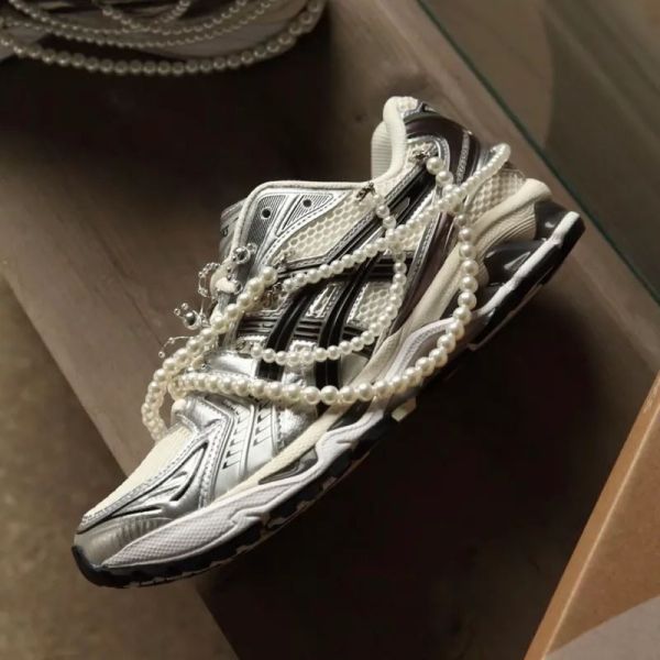 【預購】Asics Gel-Kayano 14 Y2K 巴黎時裝同款 金屬銀 復古 白銀 珍珠鍊 