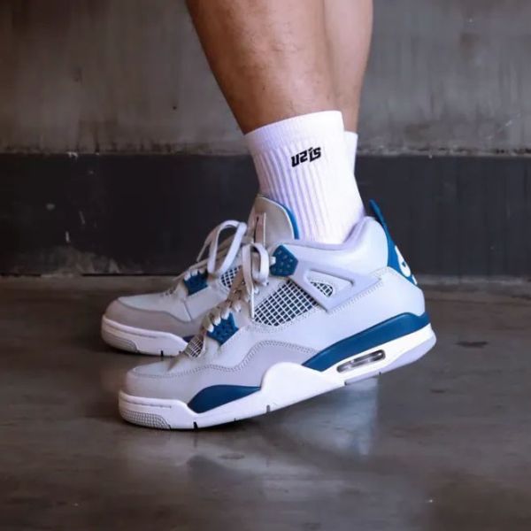 Nike Air Jordan 4 Retro Industrial Blue 軍隊藍 白藍灰 經典復刻 AJ4 2024年版 