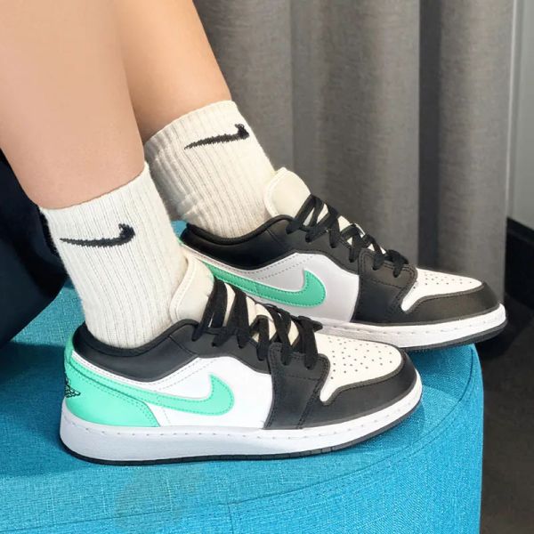 Nike Air Jordan 1 Low Green Glow 薄荷綠 黑綠 蒂芬尼綠 AJ1 低筒休閒鞋 