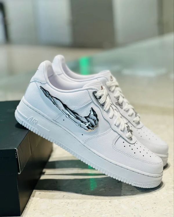 【預購】【訂製款】Nike Air Force 1 液態銀鉤 熔化銀 AF1 休閒鞋 