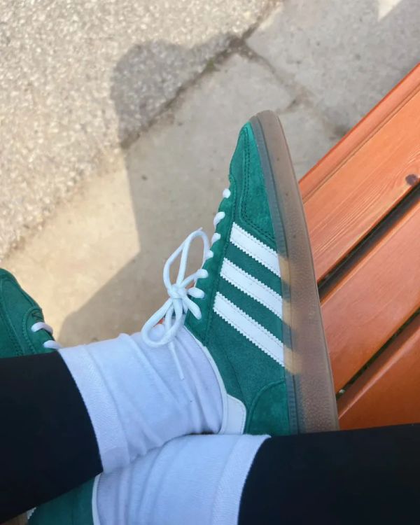 Adidas Handball Spezial Collegiate Green Gum 復古白綠 麂皮 焦糖底 低筒 德訓鞋 板鞋 