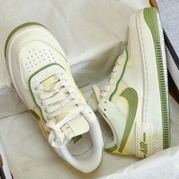 Nike Air Force 1 Shadow Sail & Oil Green 抹茶起司 黃綠 象牙黃 米黃 解構 休閒鞋 