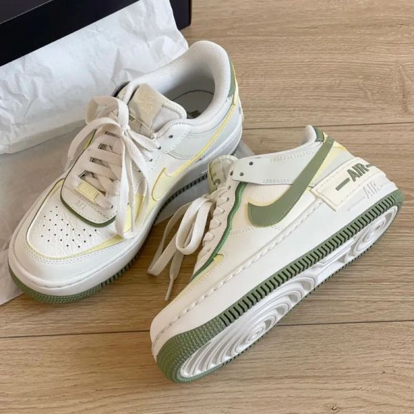 Nike Air Force 1 Shadow Sail & Oil Green 抹茶起司 黃綠 象牙黃 米黃 解構 休閒鞋 