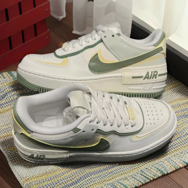 Nike Air Force 1 Shadow Sail & Oil Green 抹茶起司 黃綠 象牙黃 米黃 解構 休閒鞋 