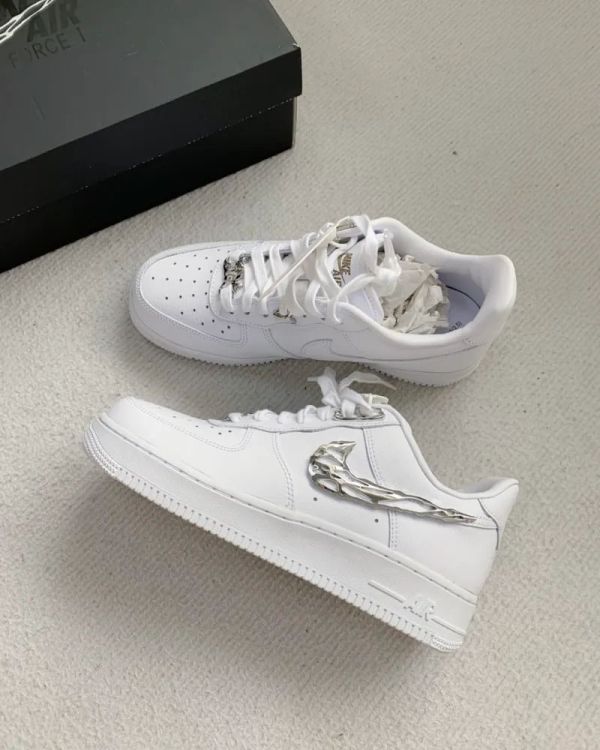 【預購】【訂製款】Nike Air Force 1 液態銀鉤 熔化銀 AF1 休閒鞋 