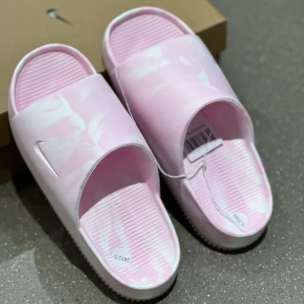 Nike Calm Slide Marble Pink Foam 大理石粉 防水拖鞋 暈染 淺粉色 一體式 防滑 厚底 涼鞋 