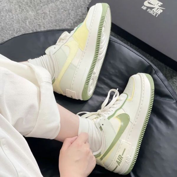 Nike Air Force 1 Shadow Sail & Oil Green 抹茶起司 黃綠 象牙黃 米黃 解構 休閒鞋 