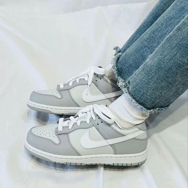 【預購】Nike Dunk Low GS Grey White 雲霧灰 反轉灰白 煙波灰 女鞋 大童鞋 休閒鞋 