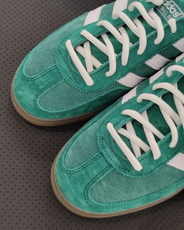 Adidas Handball Spezial Collegiate Green Gum 復古白綠 麂皮 焦糖底 低筒 德訓鞋 板鞋 