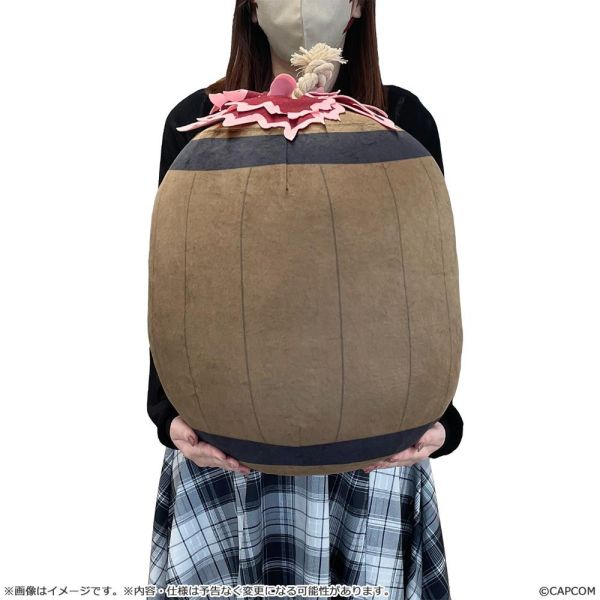 【1102KK】預購 魔物獵人 荒野 小爆彈桶造型 絨毛抱枕 魔物獵人 荒野 小爆彈桶造型 絨毛抱枕