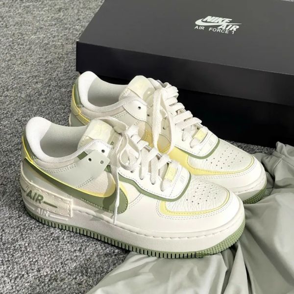 Nike Air Force 1 Shadow Sail & Oil Green 抹茶起司 黃綠 象牙黃 米黃 解構 休閒鞋 