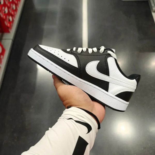 Nike Court Vision Low Next Nature 黑白 熊貓 簡約百搭 皮革 低筒休閒鞋 