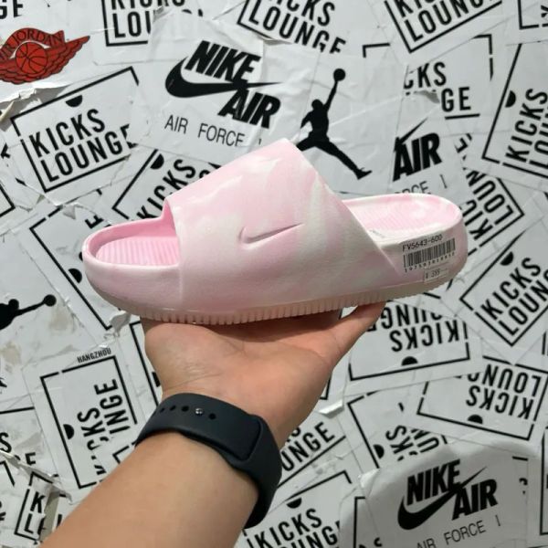 Nike Calm Slide Marble Pink Foam 大理石粉 防水拖鞋 暈染 淺粉色 一體式 防滑 厚底 涼鞋 