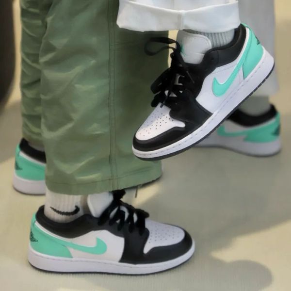 Nike Air Jordan 1 Low Green Glow 薄荷綠 黑綠 蒂芬尼綠 AJ1 低筒休閒鞋 