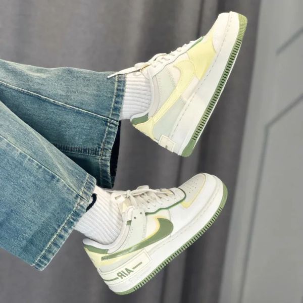 Nike Air Force 1 Shadow Sail & Oil Green 抹茶起司 黃綠 象牙黃 米黃 解構 休閒鞋 