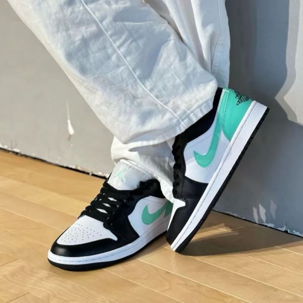 Nike Air Jordan 1 Low Green Glow 薄荷綠 黑綠 蒂芬尼綠 AJ1 低筒休閒鞋 