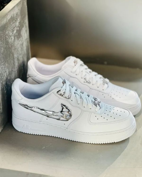 【預購】【訂製款】Nike Air Force 1 液態銀鉤 熔化銀 AF1 休閒鞋 