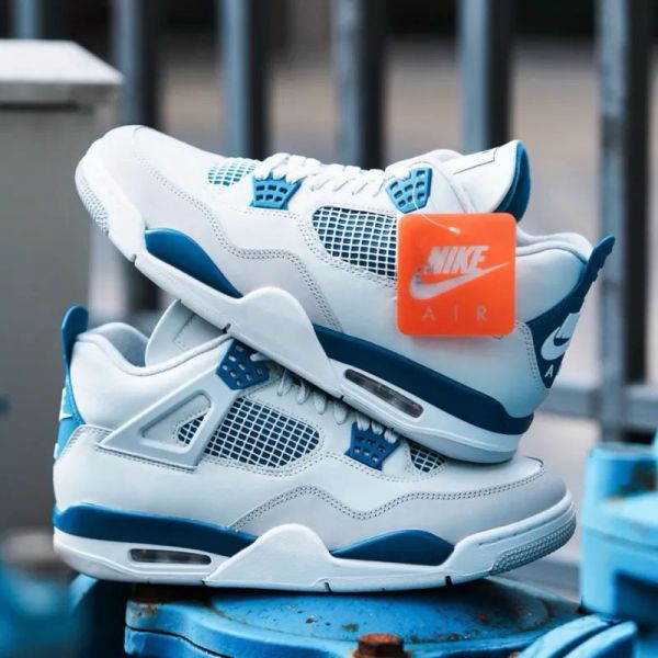 Nike Air Jordan 4 Retro Industrial Blue 軍隊藍 白藍灰 經典復刻 AJ4 2024年版 