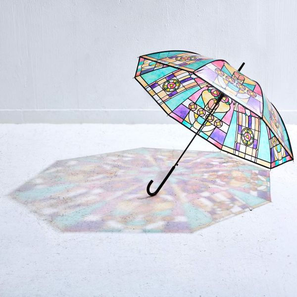 YOU+MORE! 打開憧憬的世界 大正浪漫氛圍 彩繪玻璃風雨傘 