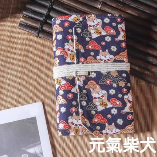 日式風格棉麻布手帳本 