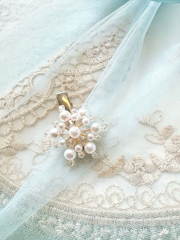 輕巧可愛雪花造型髮夾壓夾 